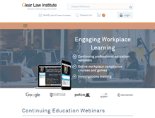Tablet Screenshot of clearlawinstitute.com